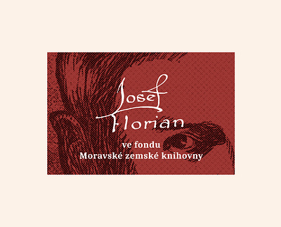 Josef Florian ve fondu MZK design exhibition exhibition design graphic design illustration library logo moravian library red