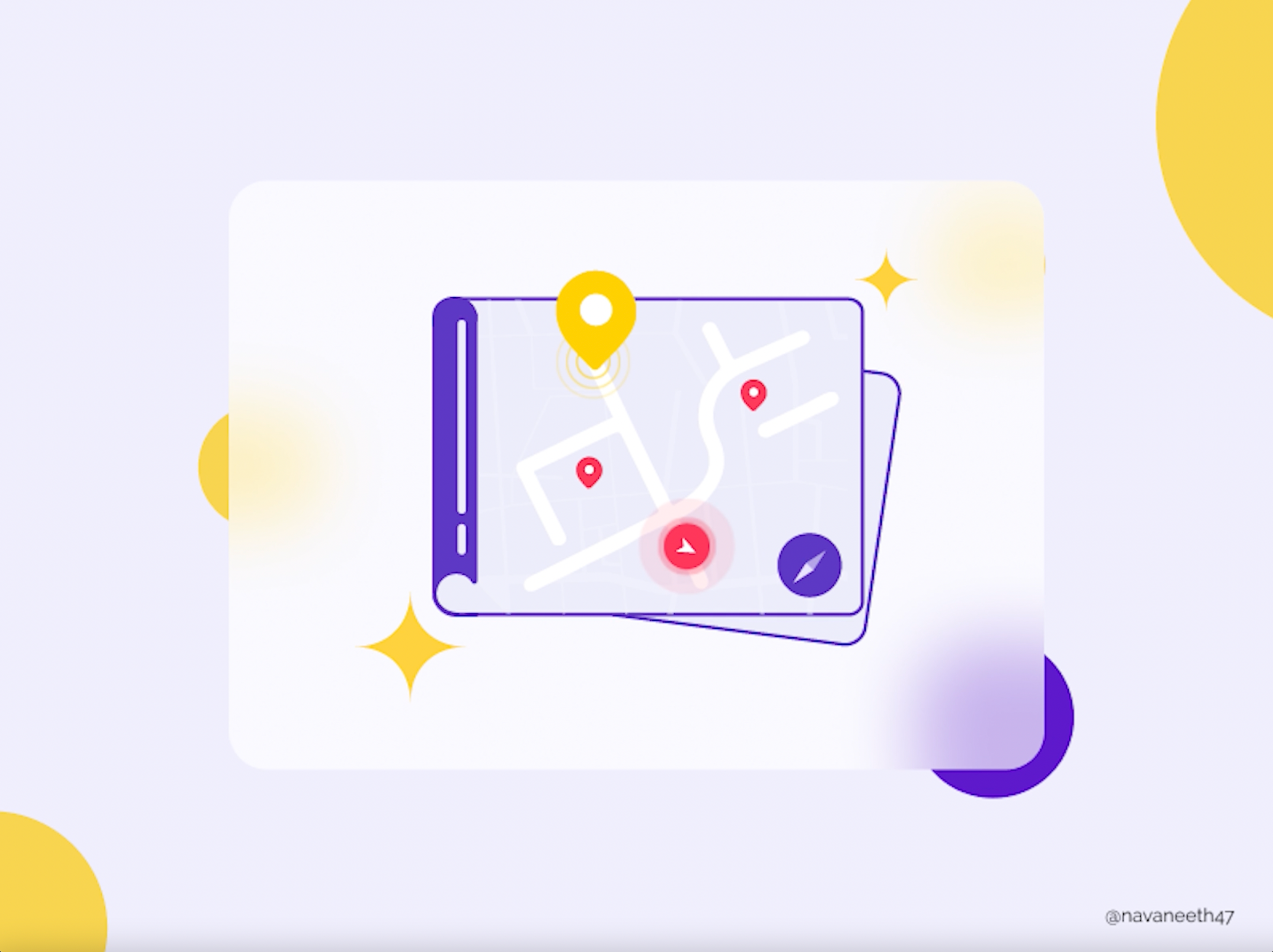 Map Navigation GIF animation gif map motion graphics navigation route ui
