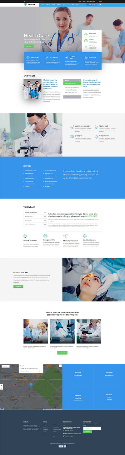 Medical Health Website ui