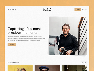 Bokeh — Photography Ghost Theme art colors design flat ghost ghost theme layout minimal photography slider tailwindcss template ui website