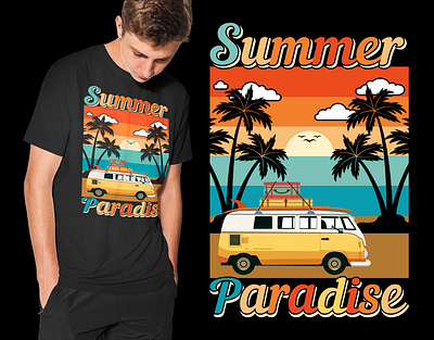 SUMMER T-SHIRT DESIGN apparel beach beachlife clothing fashion graphic design holiday illustration life love nature ocean photography sea summer summerparadise summertshirt sunset travel vacation