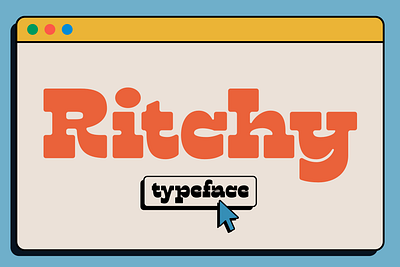 Ritchy - a Western Pop Retro Typeface apps branding classic cowboy design font game graphic design illustration logo movie poster retro simple software typeface ui ux vintage western
