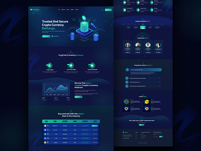 Cryptos Landing Page Design crypto crypto currency crypto landing page deisg crypto web currency wev design landing page landing page design ui ux web web design website design