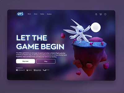 Game Website UI Design ui