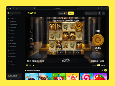 Betkin - Online Crypto Casino / Slot Game casino casino games crypto crypto casino dashboard gambling game gaming iframe igaming online casino slot game slots white label