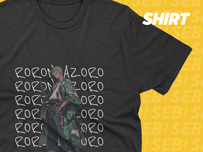 Zoro Roronoa One Piece - Anime Fan Art Shirt Design anime fan art poster design anime fan art shirt design bog design hoodie design mug design one piece fan art shirt design poster design roronoa zoro fan art shirt design tshirt desing