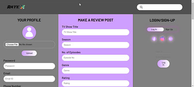 TV shows website UI UX ui