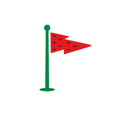 Watermelon Golf Logo branding design flag fresh fruit golf graphic design hole illustration logo logoconcept logodesign logoforsale logoidea logoinspiration logoinspire sport stick vitamin watermelon