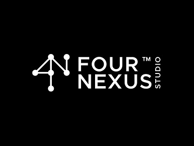 4Nexus architecture brand branding building bureau connection construction dots identity lines logo monogram nexus notebook roof studio t shirt