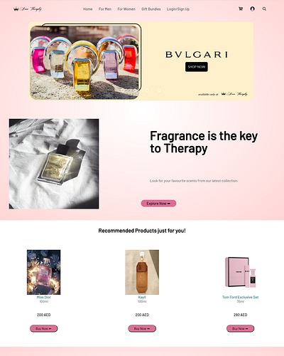 Perfume E commerce Website UI UX ui