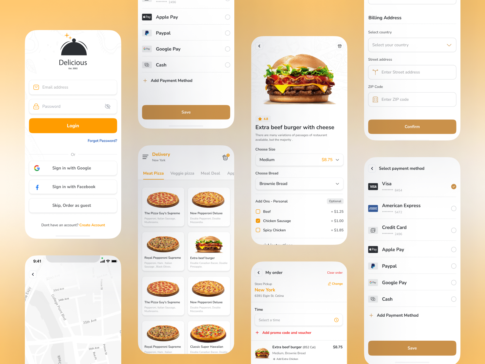 Food Ordering Mobile App app design app screen design figma design food food order food ordering food ordering app mobile app mobile app ui mobile application mobile application design ordering food ui