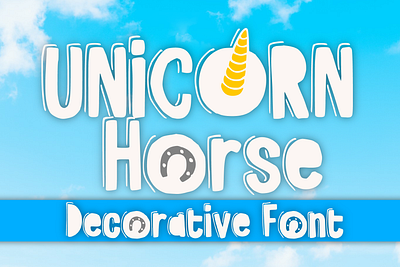 Unicorn Horse Font cartoon comic design display font font font design graphic graphic design hand drawn font hand drawn type hand lettering handwritten headline lettering logotype text type design typeface typeface design typography