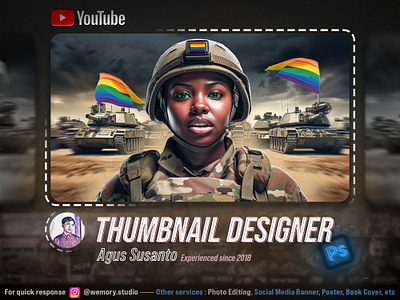 Thumbnail Design - Military Recruitment design graphic design manipulation midjourney photo editing photoshop thumbnail youtube thumbnail