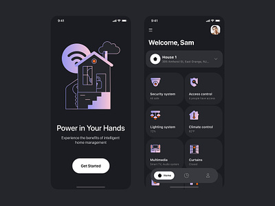 Smart home ios app app design illustration ios mobile ui ux