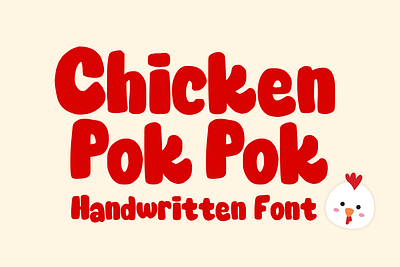 Chicken Pok Pok Font cartoon comic design display font font font design graphic graphic design hand drawn font hand drawn type hand lettering handwritten headline lettering logotype text type design typeface typeface design typography