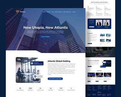 Landing Company webdesign company formal web design graphic design holding homepage introduction company landing landing web design leadership ui webdesign home page