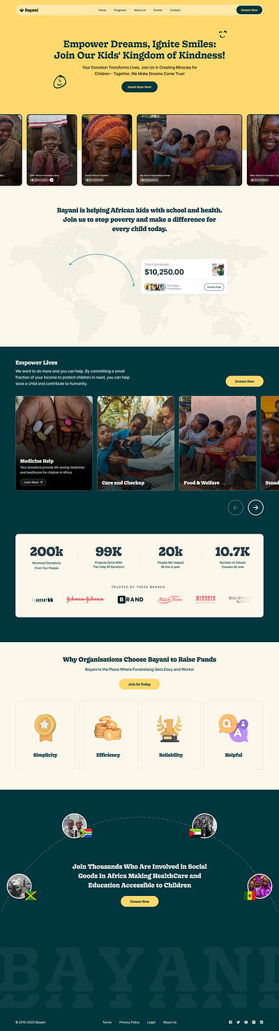 Bayani (Children Donation) - Website dashboard dashboard ui design ui ux website