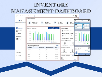 Dashboard for Inventory Management animation graphic design logo ui