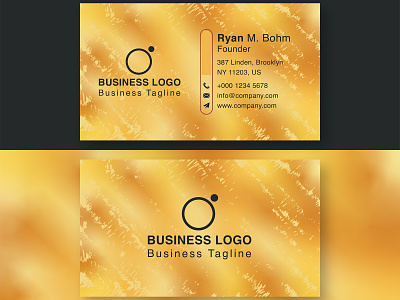 Embossed logo visit card template