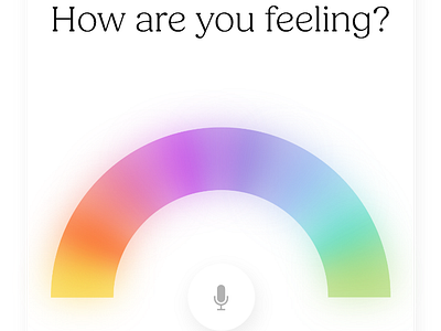 How are you feeling? app design design emotions minimal mood app motion graphics rainbow rate slider typography ui ux wellbeing