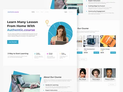 Authentic.course concept design digital marketing digitalskills distanceeducation e learning edtech ersonaldevelopment inspiration learningplatform modern online course online learning onlineeducation professionaldevelopment simple ui ux virtualclassroom web