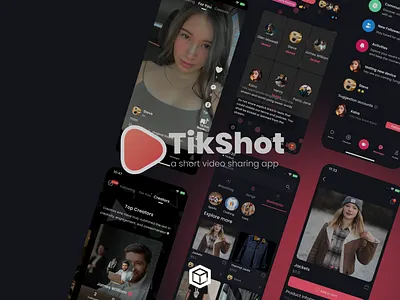 TikShot android app app design creative figma ios mobile mobile app design mobile ui modern social technology ui ui ux uidesign uiux user experience user interface ux uxdesign