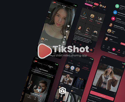TikShot android app app design creative figma ios mobile mobile app design mobile ui modern social technology ui ui ux uidesign uiux user experience user interface ux uxdesign