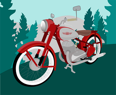 Classic Bike design graphic design illustration vector