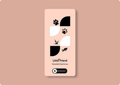 little friend - pet adopt application ui adoptappui branding design dog graphic design ui uiuxdesign user ux