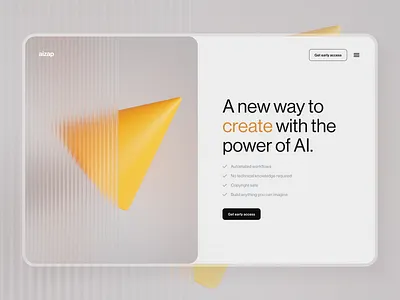 AI Tech Landing Page 3d 3d render apple c4d clean cuberto daily render graphic design landing page minimal qclay redshift tech tech website ui ux visual design web app web design website