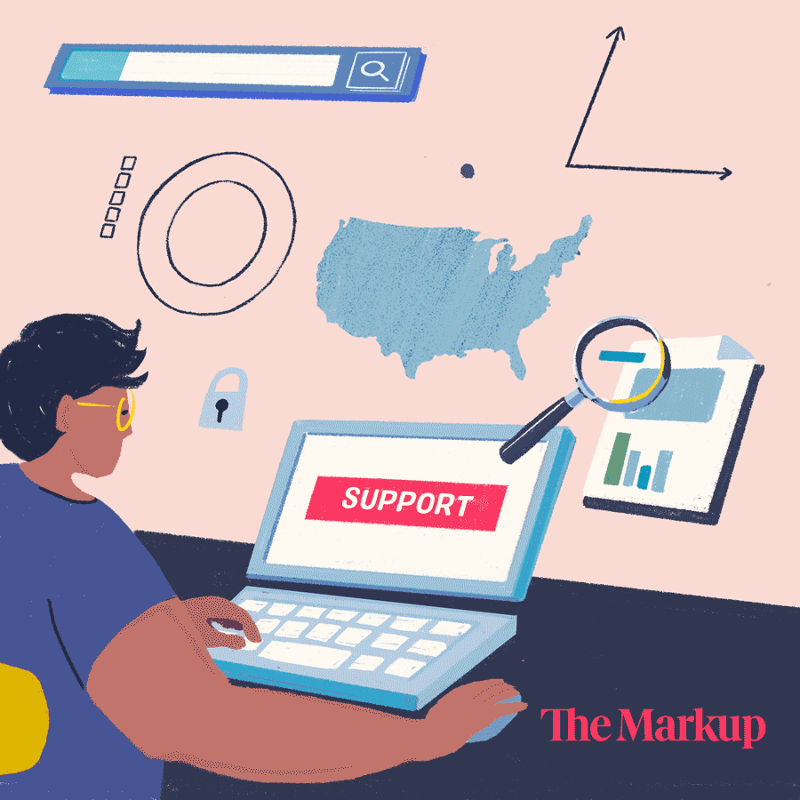 Animated gif for The Markup animated gif fundraising illustration support illustration