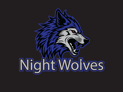 Mascot Wolf Logo animals black branding dark blue freelance graphic design illustration logo logo branding night night blue not sold sport team startup team logo team symbol wolf wolves