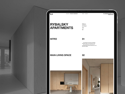 M3N Bureau — Rybalsky Apartments architecture grid high end landing layout m3n minimal minimalism ui web web design