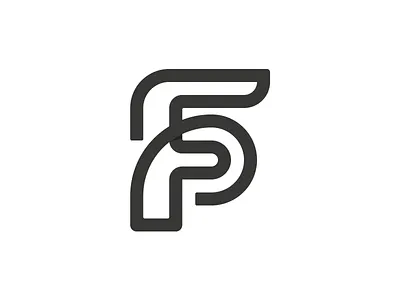 FP logo branding f fp geometric line logo monogram monoline p pf