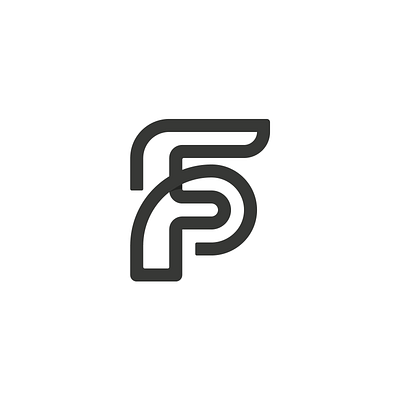 FP logo branding f fp geometric line logo monogram monoline p pf