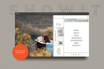 Fully Customizable Showit Pop-Out Me showit showit canvas showit design showit template showit templates showit web template web template website design