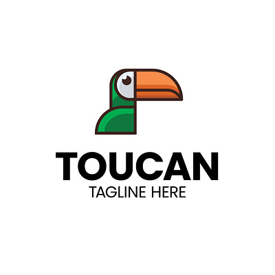 Toucan Logo app branding design graphic design illustration logo vector