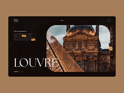 05/ Museum Website [One pic, One interface] architecture artist branding brown design graphic design guyen interface landingpage louvre mathis museum orange photography ui ui design useinterface web webdesign website