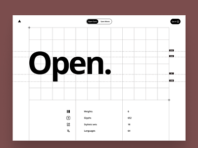 Hero section for Open sans font landing page! design figma landing page ui uidesign uiux ux webdesign
