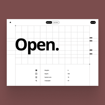 Hero section for Open sans font landing page! design figma landing page ui uidesign uiux ux webdesign