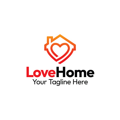 Love Home Logo app branding design graphic design logo vector