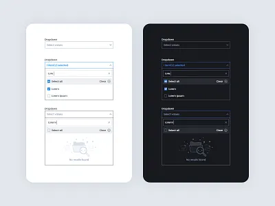 Selection dropdown with search dropdown ui ux