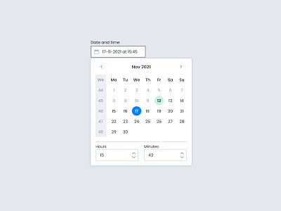 Date and time picker date picker time ui ux
