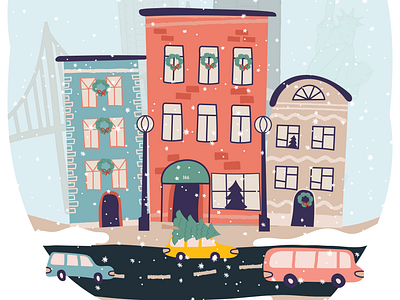 Christmas Card Illustration christmas design doodle graphic design illustration new york quirky