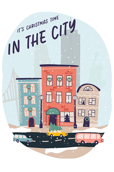 Christmas Card Illustration christmas design doodle graphic design illustration new york quirky