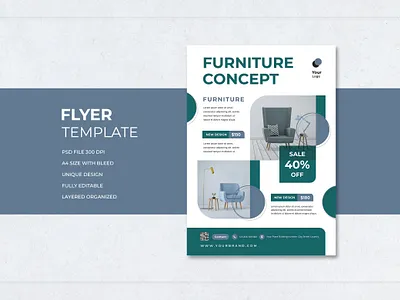Flyer Tamplate Furniture Interior best brochure clean concept cool design flyer furniture graphic design interior modern new new home professional promotion psd template trend trending viral