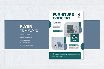 Flyer Tamplate Furniture Interior best brochure clean concept cool design flyer furniture graphic design interior modern new new home professional promotion psd template trend trending viral