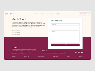 Contact us page contact us design landing page ui