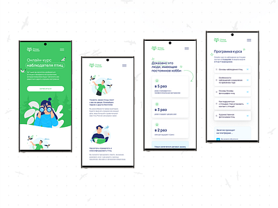 Birds of Russia Website Mobile Version birds design interface layout site ui ui ux ux