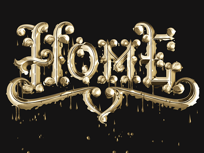 Home Gold art chrome dripsliquid elegant gold golden home light logo logos logotipo logotype luxury posh rich type typography
